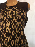 سارافون طرح دار کرم قهوه ای